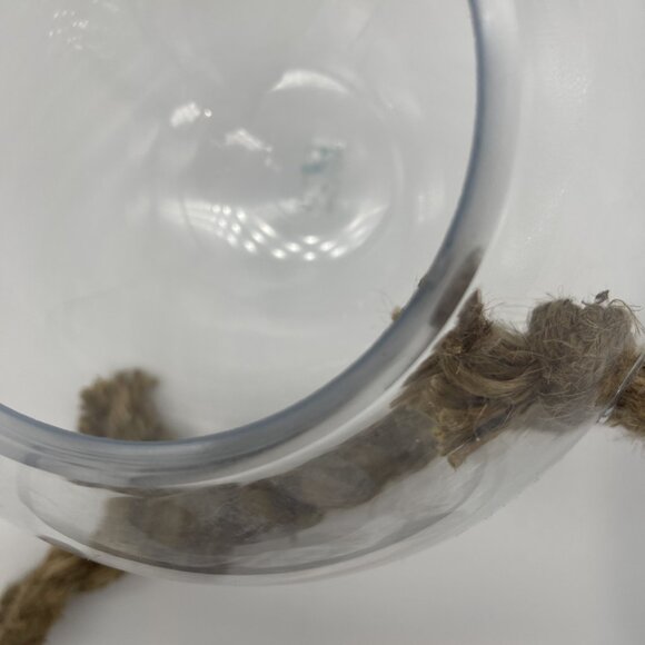 Hanging Thick Glass Terrarium Plant Holder - 8" - Picture 2 of 3